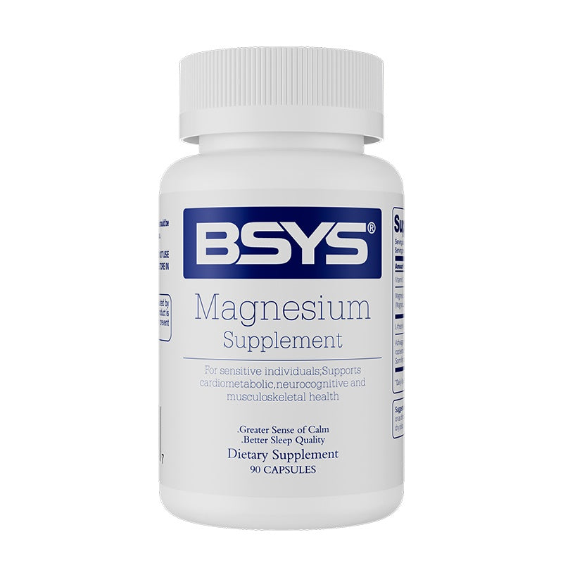 BSYS Magnesium Supplements – Sleep, Muscle & Stress Support | 1/2/3 Bottles