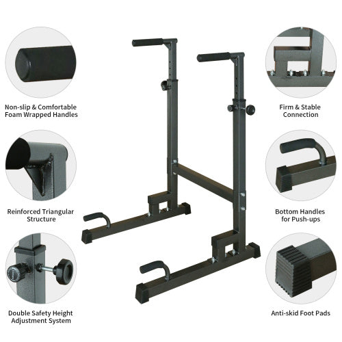 Power Tower Dip Station – Multi-Function Adjustable Home Gym Equipment