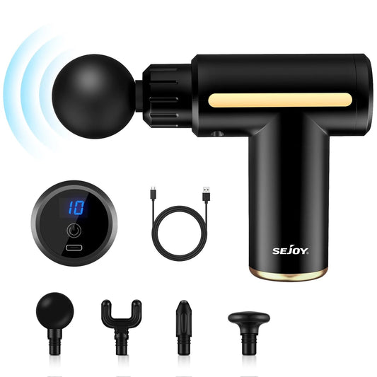 SEJOY™ Compact Deep Tissue Massage Gun – 10-Speed Cordless Recovery Tool