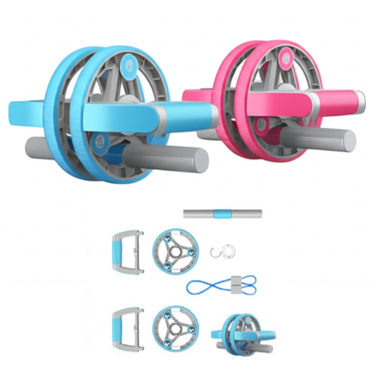 6-in-1 Ab Roller Home Workout Kit – Full Body Training System with Resistance Bands