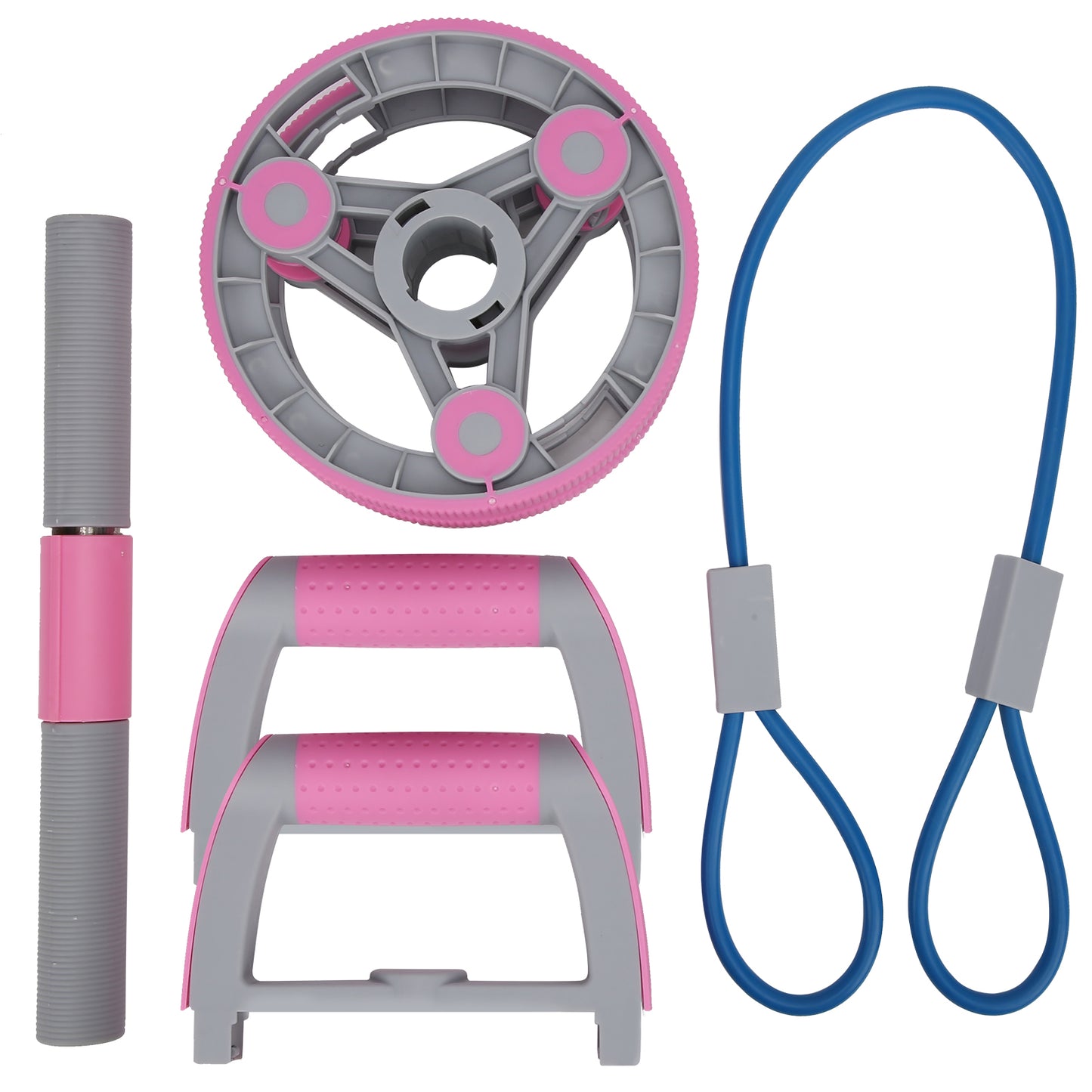 6-in-1 Ab Roller Home Workout Kit – Full Body Training System with Resistance Bands