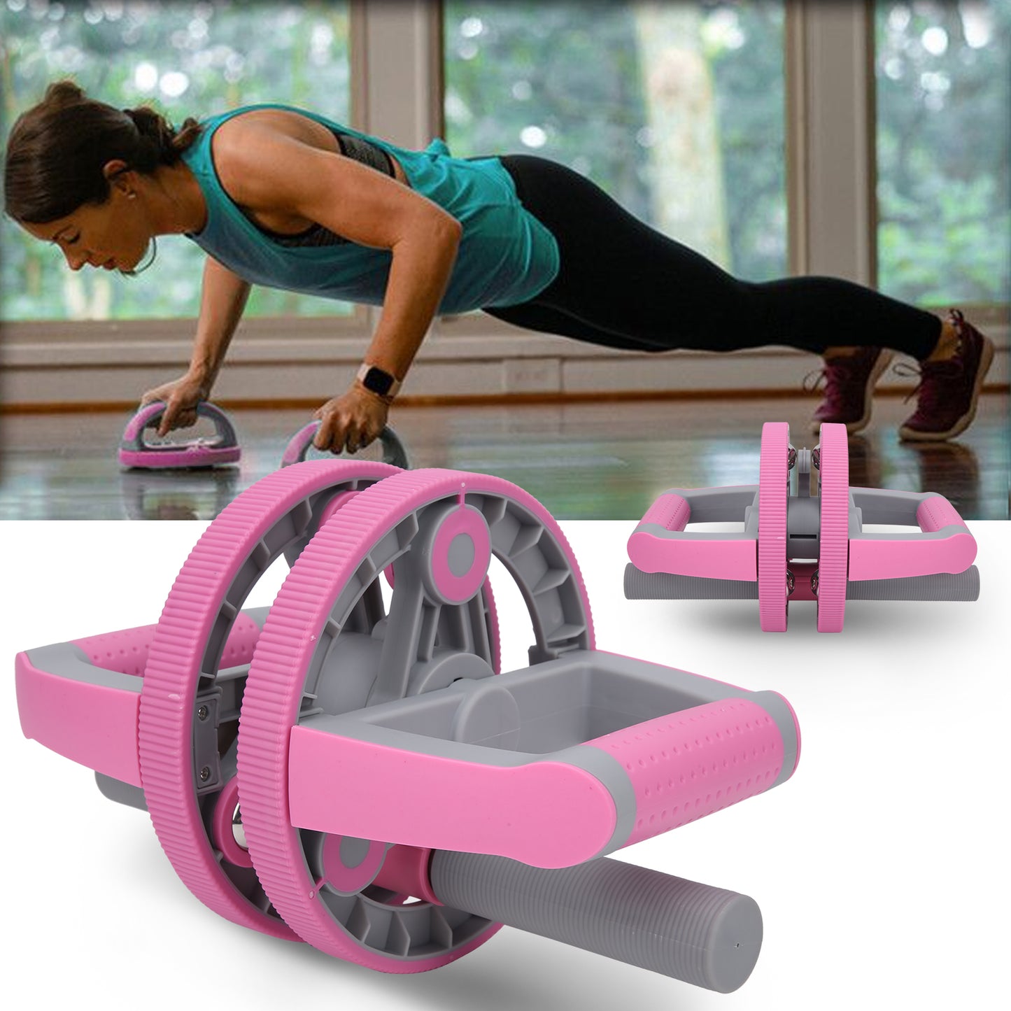6-in-1 Ab Roller Home Workout Kit – Full Body Training System with Resistance Bands